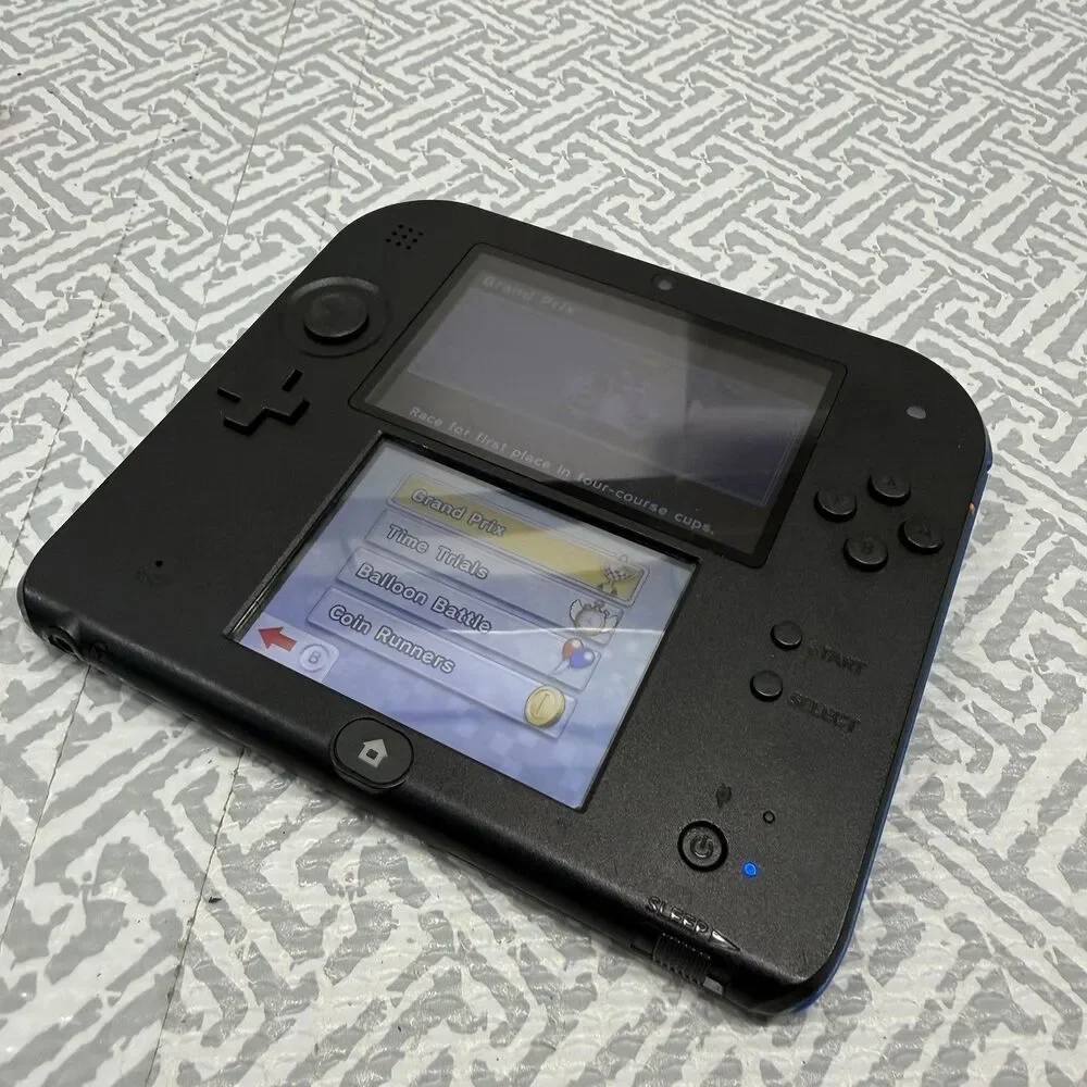 Nintendo 2DS Black & Blue Bundle w/ Mario Kart 7, Charger, 2GB SD Card & Stylus